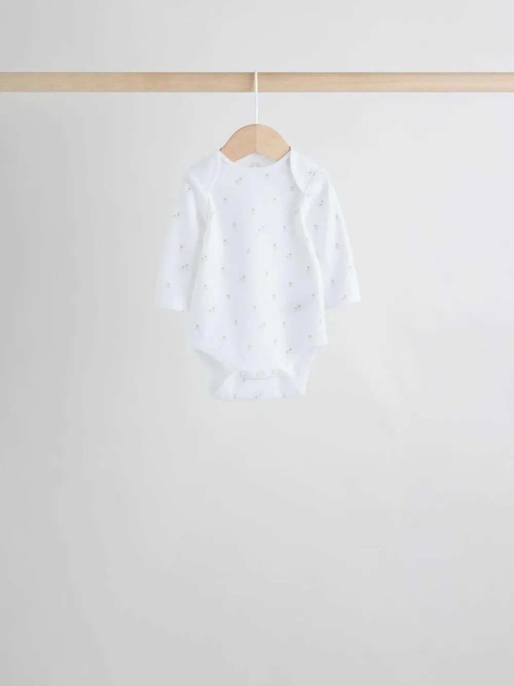 Next White Character 7 Pack Long Sleeve 100% Cotton Baby Bodysuits