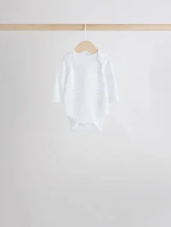 Next White Character 7 Pack Long Sleeve 100% Cotton Baby Bodysuits