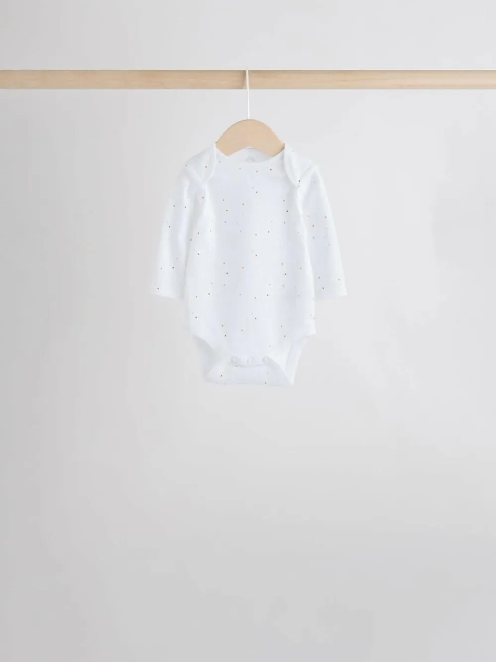 Next White Character 7 Pack Long Sleeve 100% Cotton Baby Bodysuits