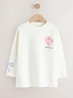 Sale Next White Charm Long Sleeve Sequin Top (3-16yrs)