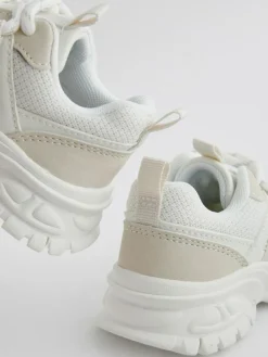 New Next Chunky Trainers White