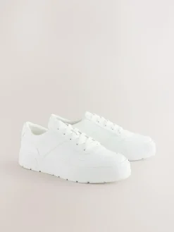 Clearance Next Cleat Chunky Lace Up Trainers White