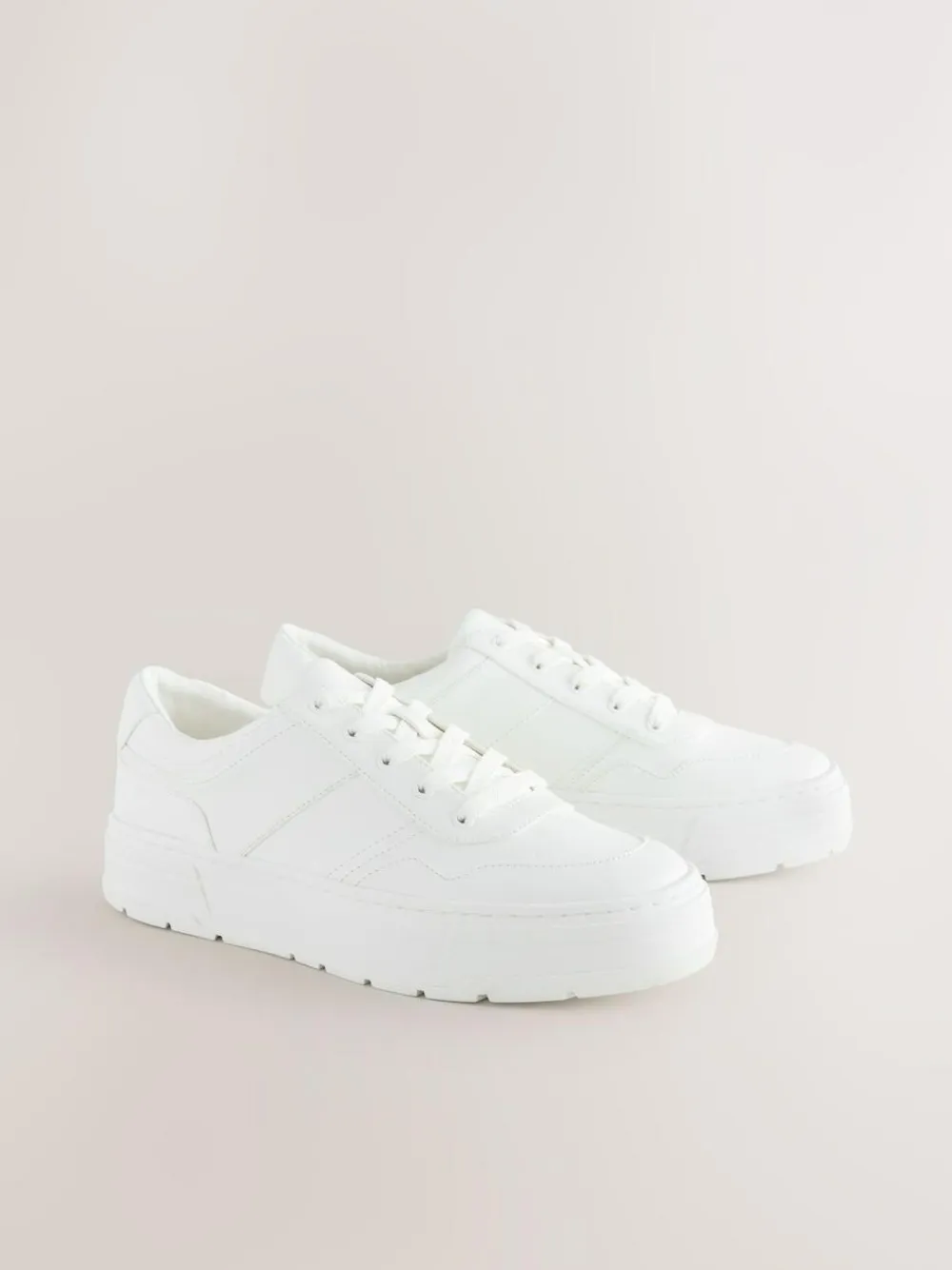 Clearance Next Cleat Chunky Lace Up Trainers White