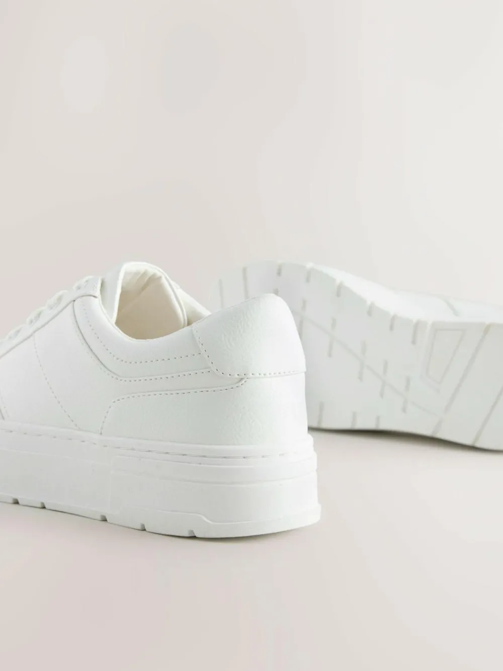 Clearance Next Cleat Chunky Lace Up Trainers White