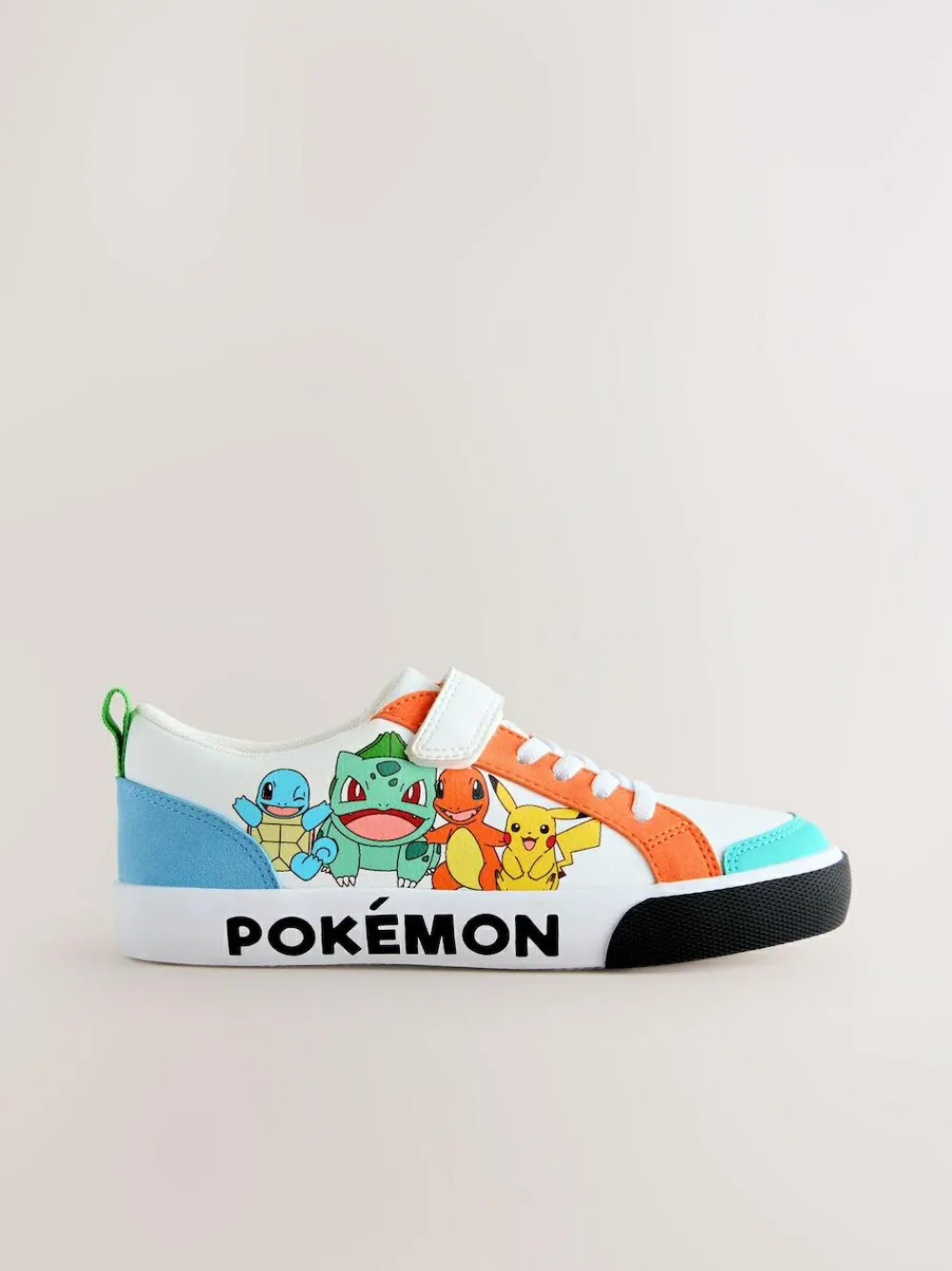 Outlet Next White Colourblock Pokemon Elastic Lace Trainers