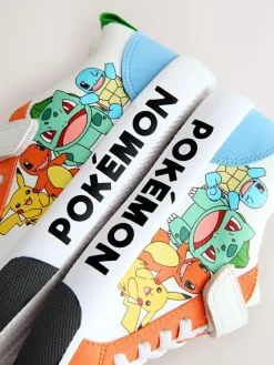 Outlet Next White Colourblock Pokemon Elastic Lace Trainers