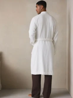 Next White Cotton Towelling Dressing Gown^ Bathrobe