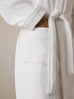 Next White Cotton Towelling Dressing Gown^ Bathrobe