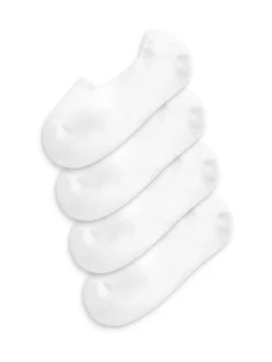 Discount Next Cushion Sole Invisible Trainer Socks 4 Pack White