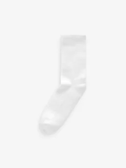 Hot Next White Cushion Sole Ribbed Sport Ankle Socks 3 Pack With Arch Support