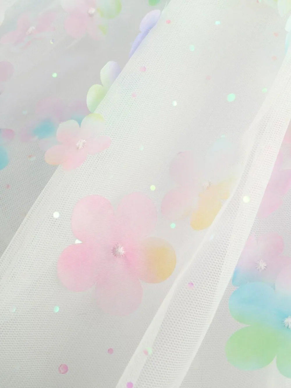 Next White 3D Flower Ruffle Mesh Occasion Dress (3-16yrs)^ Occasionwear