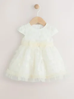 Next Baby Occasion Dress (0mths-2yrs) White 3D Flowers