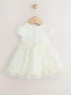 Next Baby Occasion Dress (0mths-2yrs) White 3D Flowers