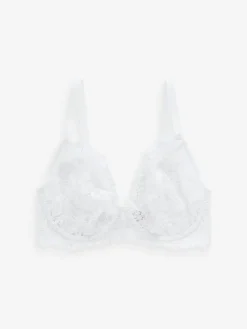 Next White DD+ Non Pad Plunge Lace Ultimate Comfort Bra^Women Dd+ Range