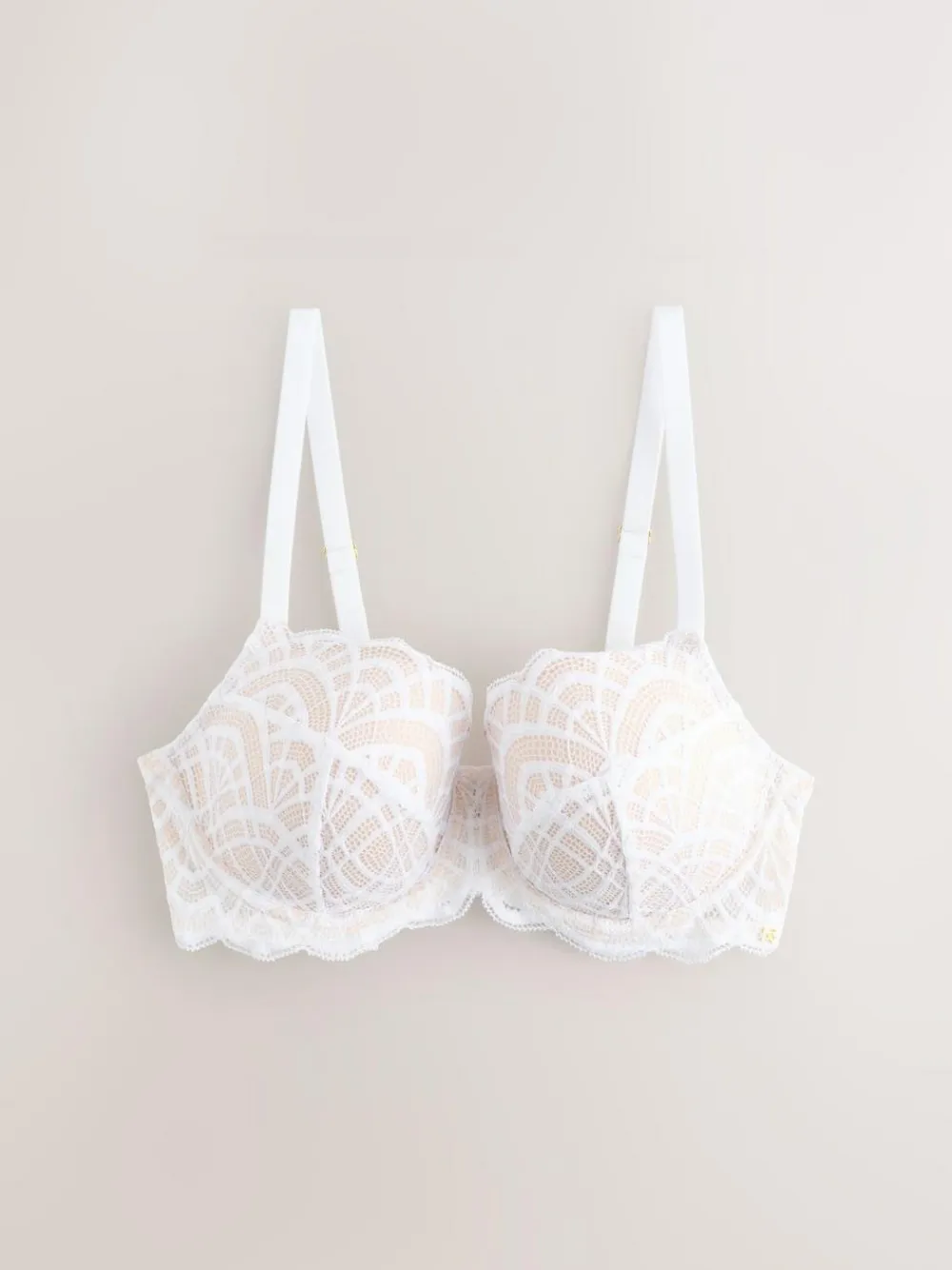 New Next DD+ Pad Balcony Lace Bra White
