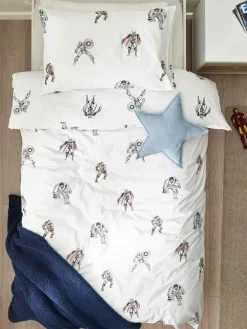 Next White Disney Marvel Avengers 100% Cotton Duvet Cover and Pillowcase Set