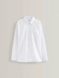 Discount Next White Easy Fastening Long Sleeve School Shirts 2 Pack (3-16yrs)