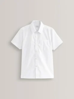 Clearance Next White Easy Fastening Short Sleeve School Shirts 2 Pack (3-16yrs)