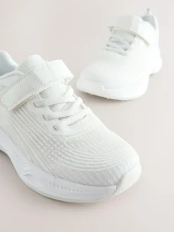 Discount Next Elastic Lace-Up Trainers White