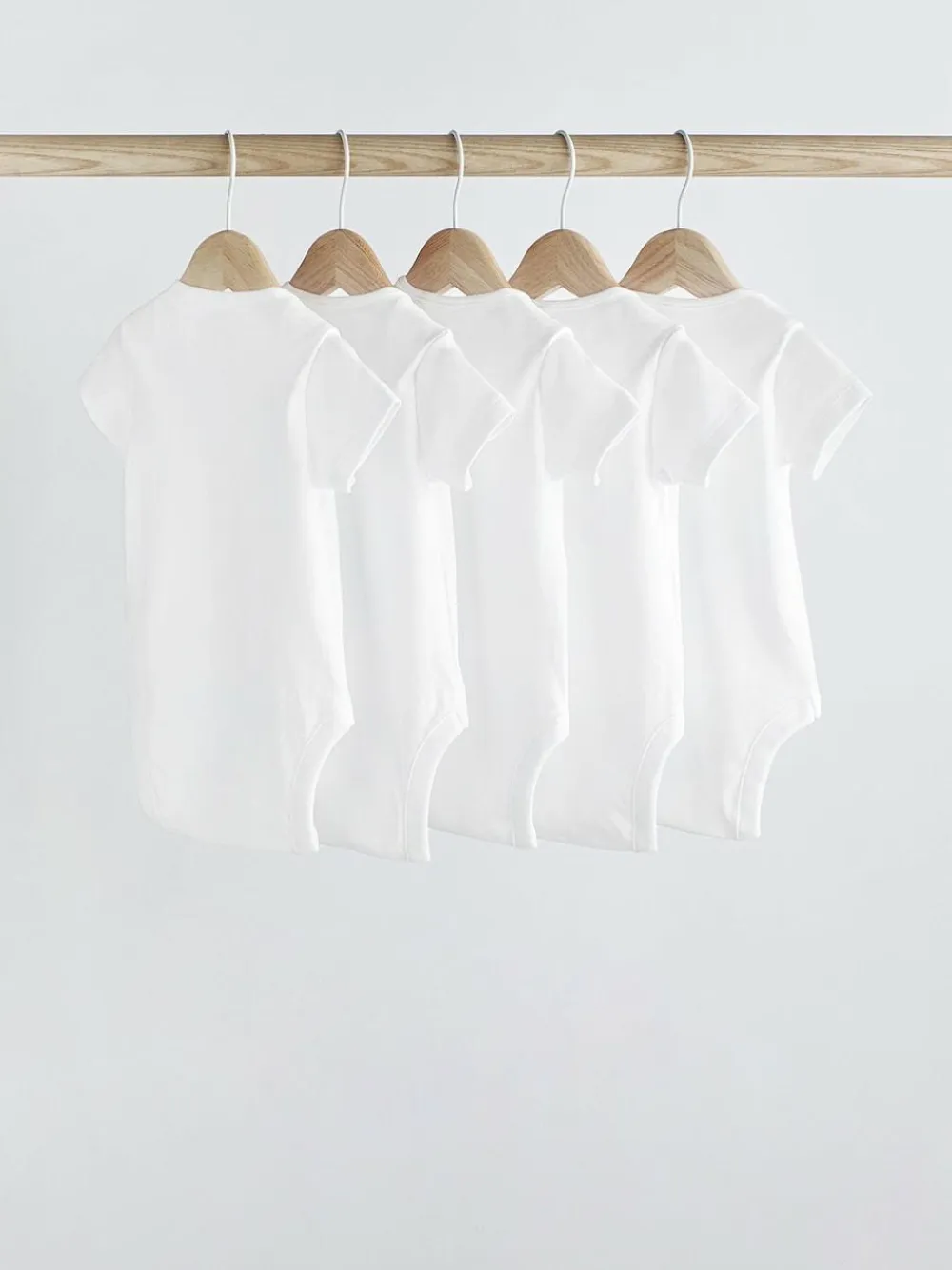 New Next White Essential 5 Pack Short Sleeve Bodysuits