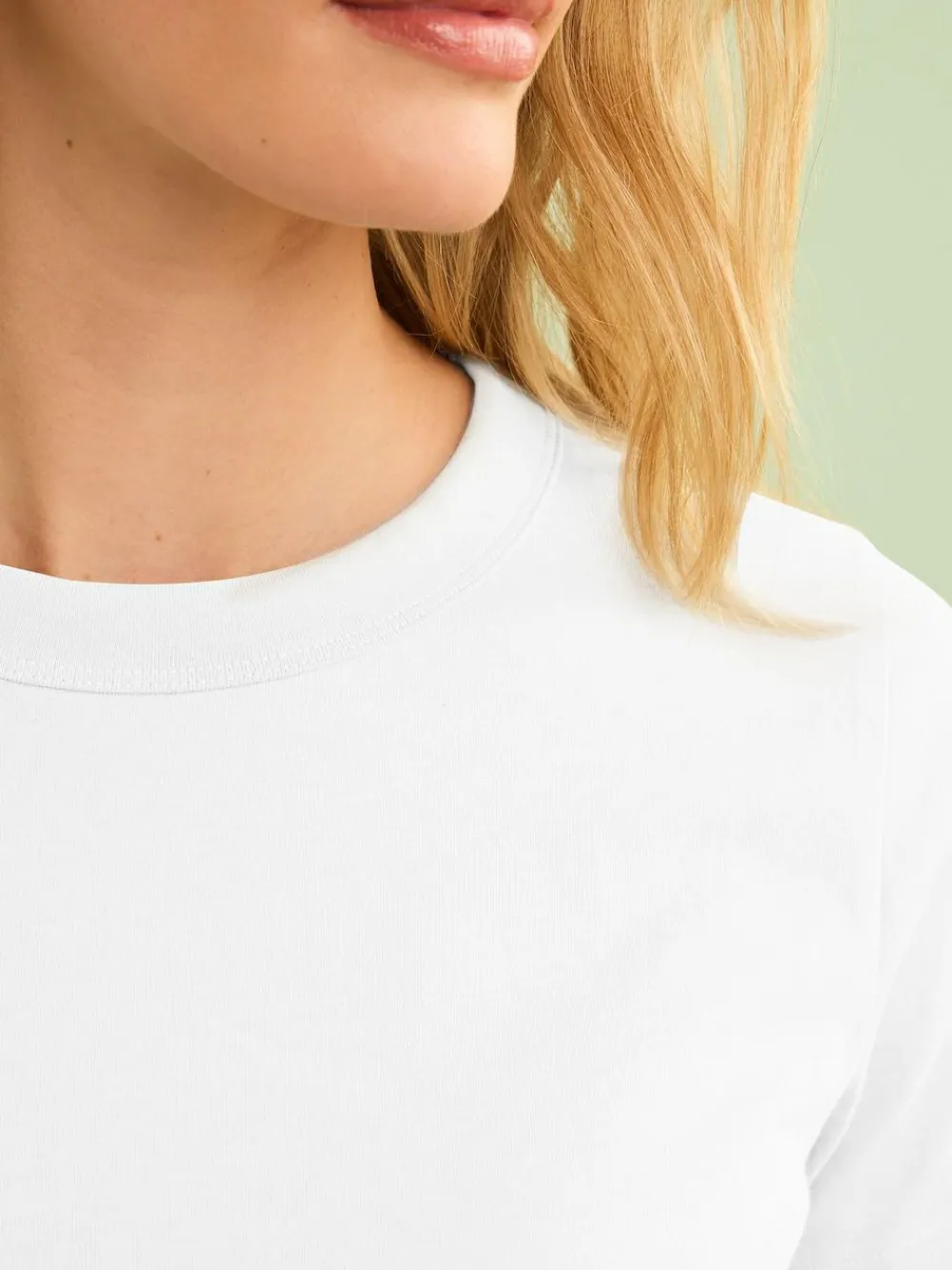 Online Next White Essential Pure Cotton Short Sleeve Crew Neck T-Shirt