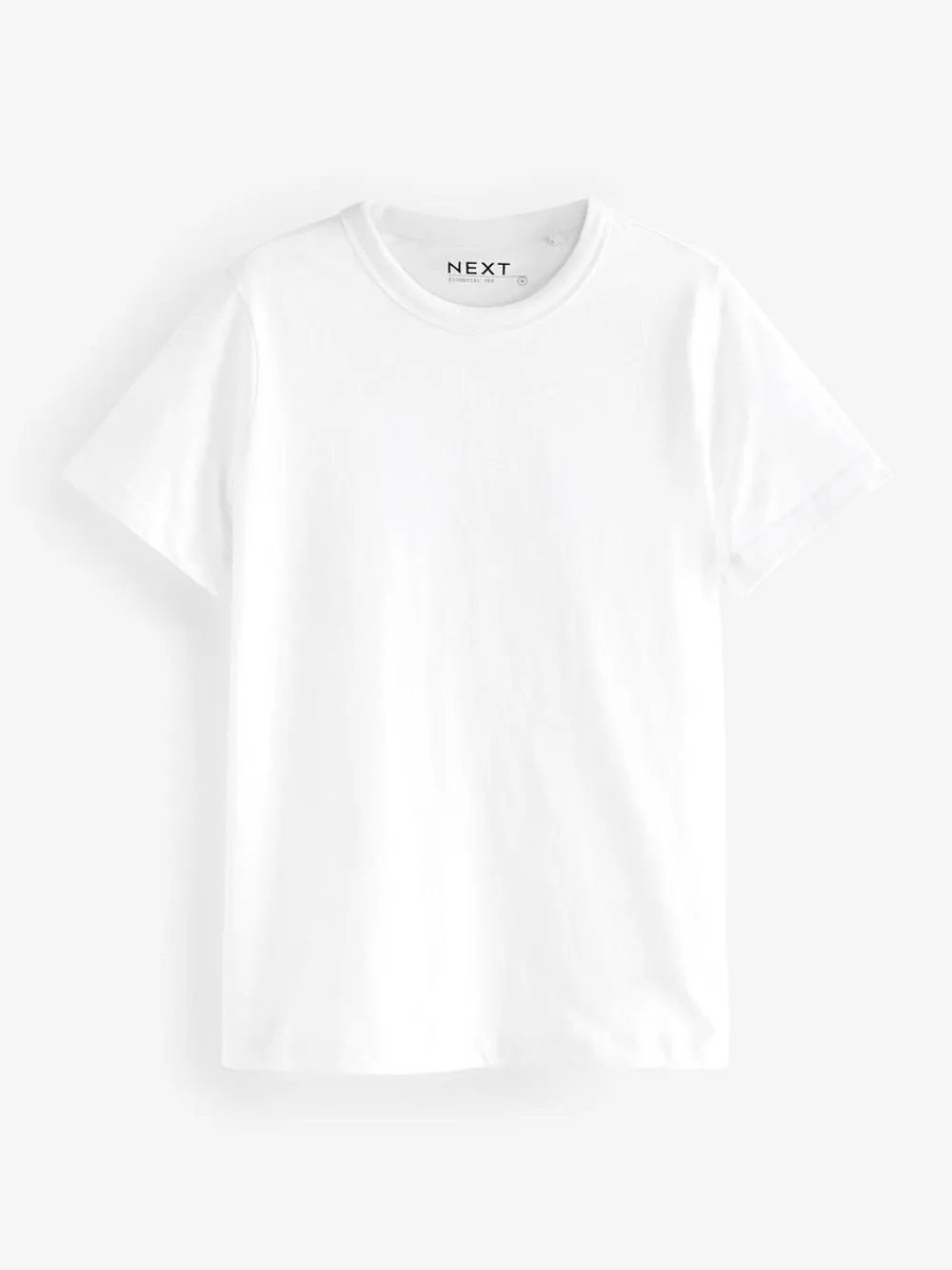 Online Next White Essential Pure Cotton Short Sleeve Crew Neck T-Shirt