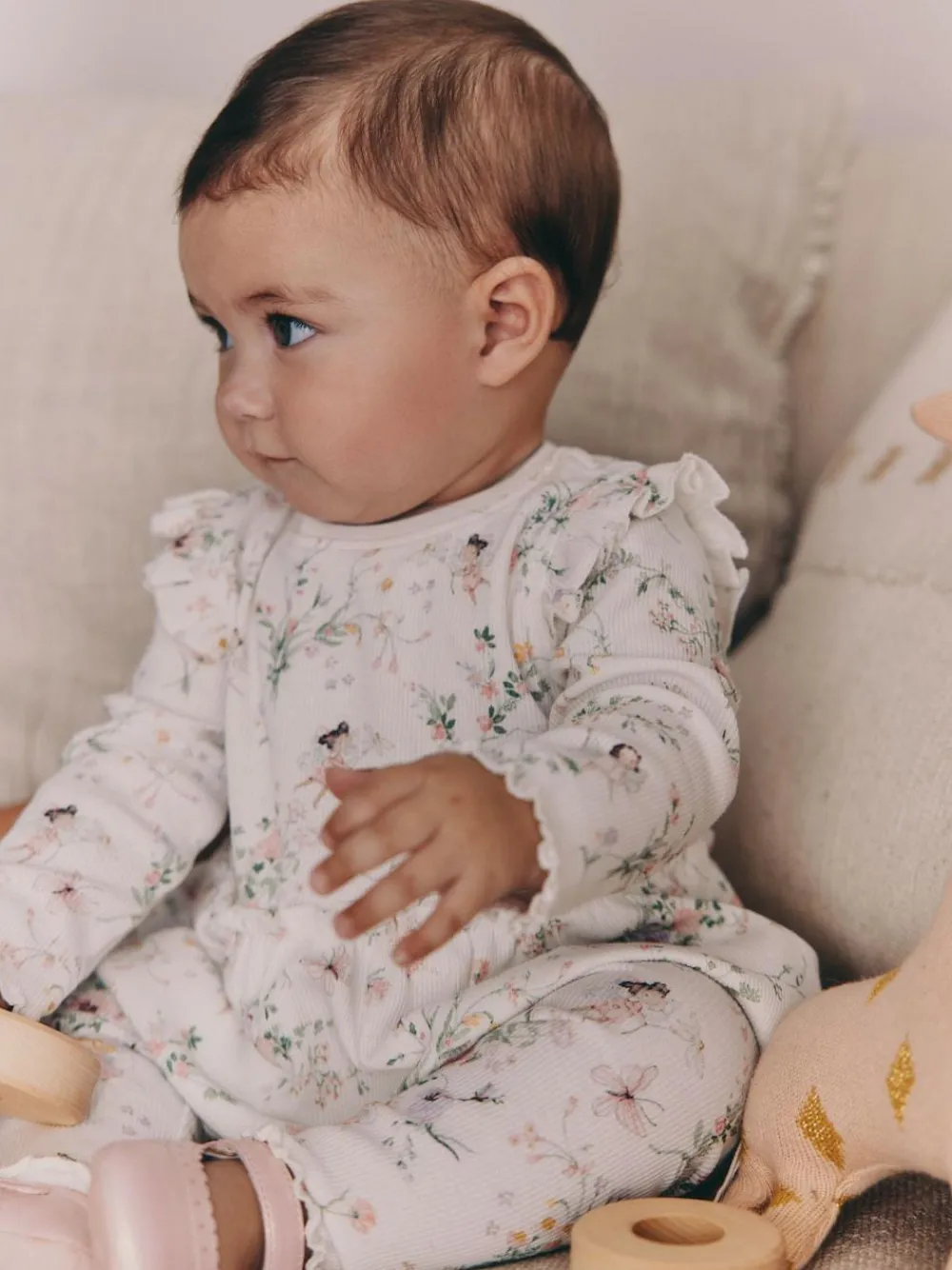 Next White Fairy Long Sleeve Frill Top And Leggings Baby 2 Piece Set (0mths-2yrs)^ Tops|Sets & Co-Ords