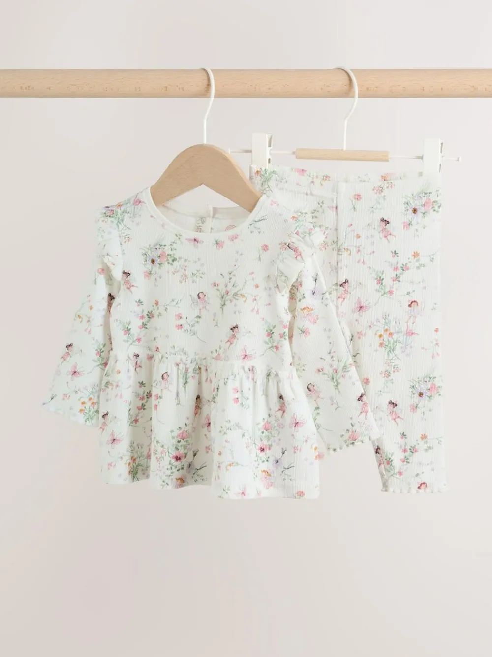 Next White Fairy Long Sleeve Frill Top And Leggings Baby 2 Piece Set (0mths-2yrs)^ Tops|Sets & Co-Ords