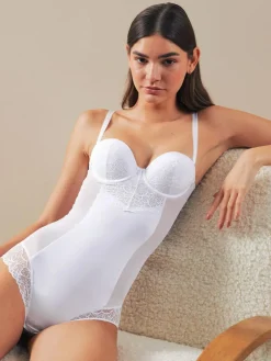 Next Firm Tummy Control Cupped Lace Body^Women Shapewear
