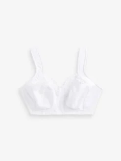 Online Next F-K Ultimate Comfort Cup Padded Strap Non Pad Non Wired Bra with Side Support White