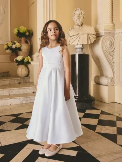 Next White Flower Girl Bow Dress (6-13yrs)^ Occasionwear