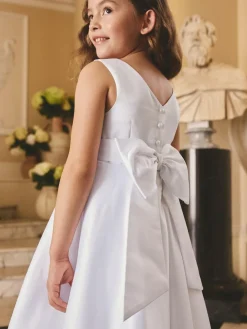 Next White Flower Girl Bow Dress (6-13yrs)^ Occasionwear