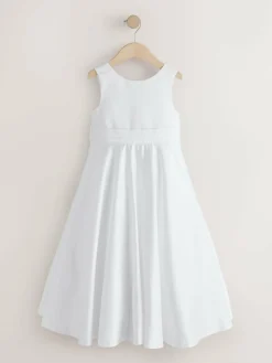 Next White Flower Girl Bow Dress (6-13yrs)^ Occasionwear