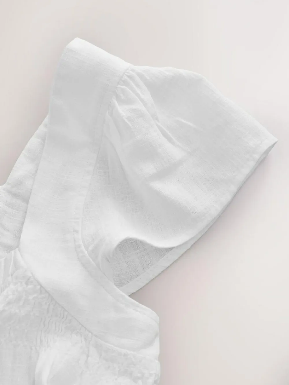 Next Flutter Sleeve Button Front Top With Linen^Women Tops & T-Shirts|Blouses & Shirts