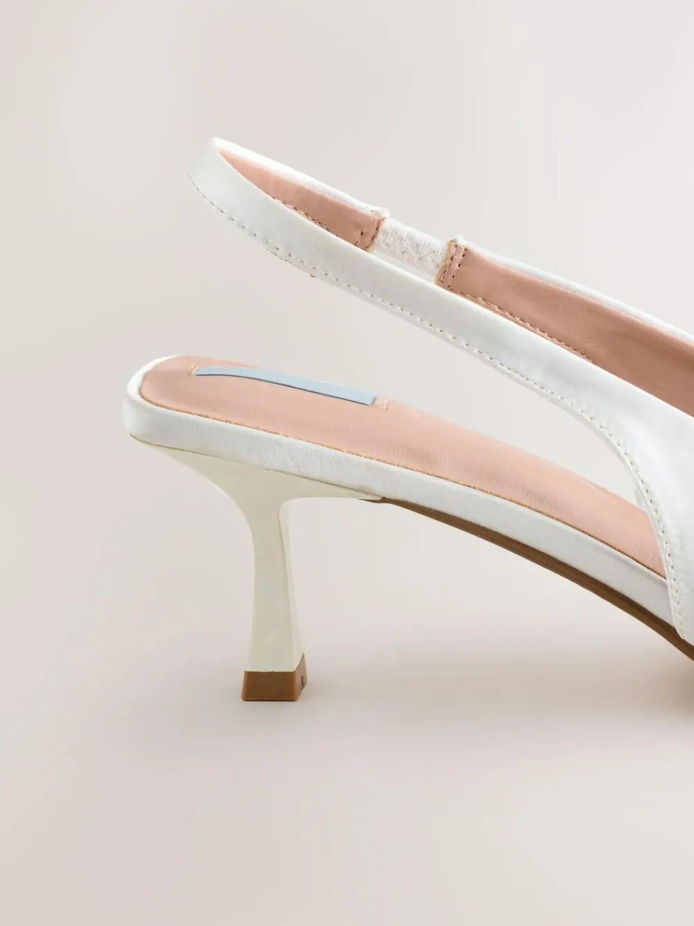 Sale Next Forever Comfort® Wedding Satin Bow Pointed Toe Slingback Heels White