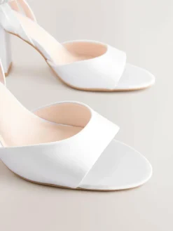 Next Forever Comfort® Wedding Round Toe Block Heel Bridal Sandals^Women Heels
