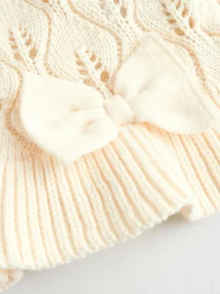 Clearance Next Frill Knitted Bow Cardigan Set (0mths-3yrs) White