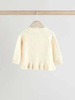Clearance Next Frill Knitted Bow Cardigan Set (0mths-3yrs) White
