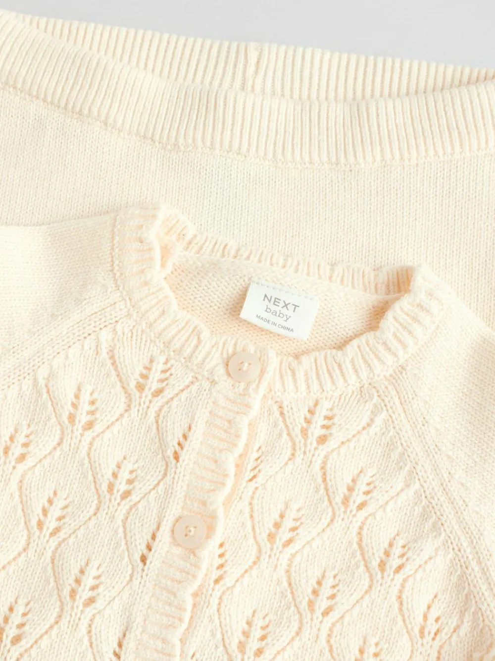 Clearance Next Frill Knitted Bow Cardigan Set (0mths-3yrs) White