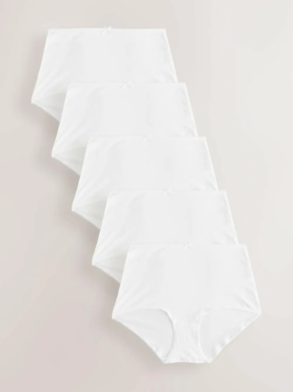 New Next White Full Brief Cotton Rich Knickers 5 Pack