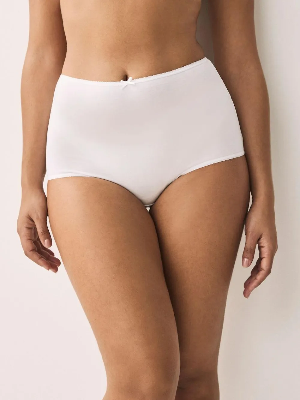 New Next White Full Brief Cotton Rich Knickers 5 Pack