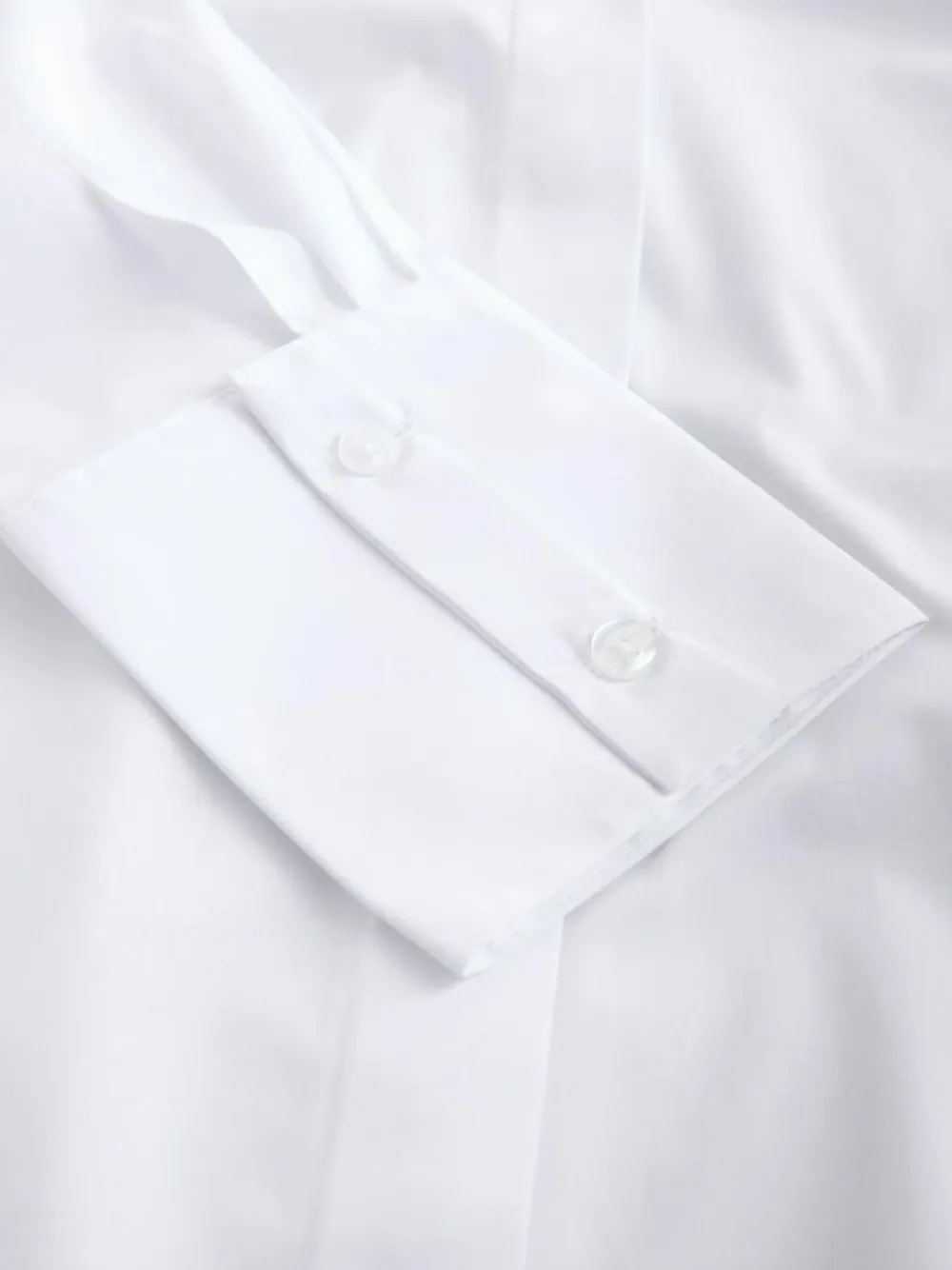 Hot Next White Fuller Bust Fitted Stretch Essential Long Sleeve Shirt