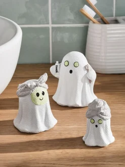Next White Ghost Set of 3 Ornament^ Ornaments|Bathroom Accessories