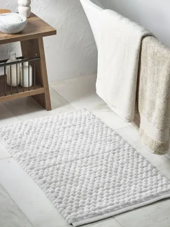 Next White Giant Bobble Bath Mat^ Towels & Bathmats