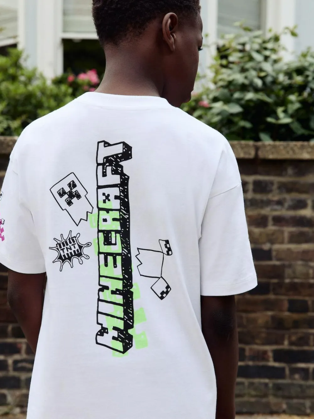Sale Next White Graffiti Single Minecraft T-Shirt (3-16yrs)