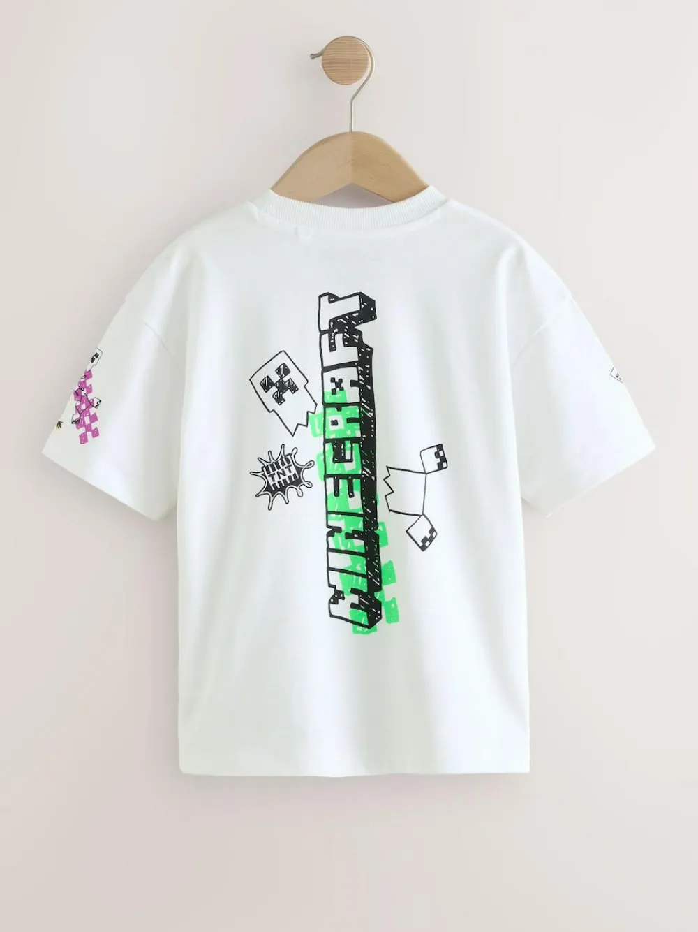 Sale Next White Graffiti Single Minecraft T-Shirt (3-16yrs)