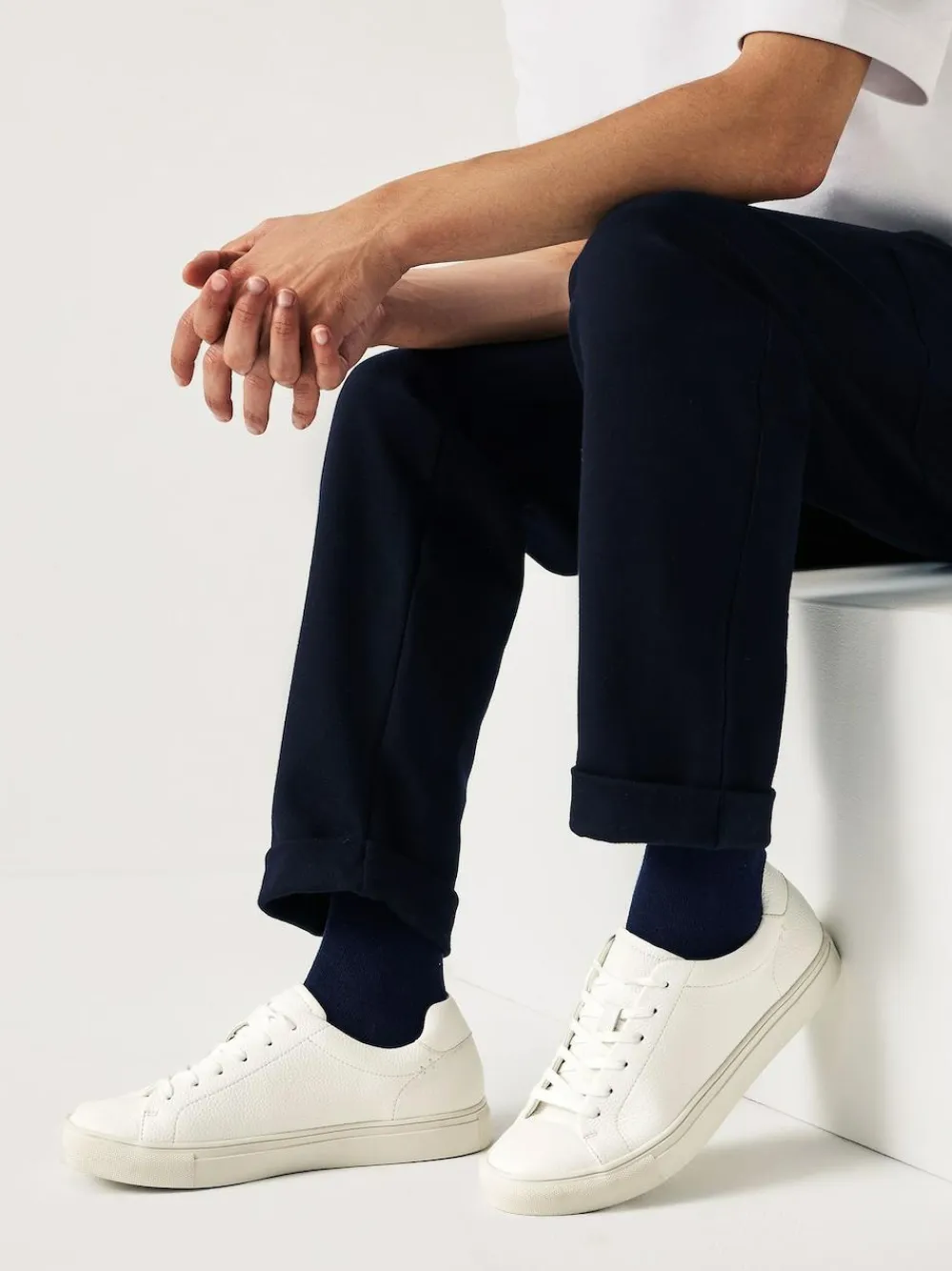 Next White Ground Minimal Trainers^ Shoes