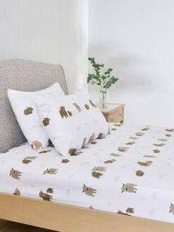 Hot Next White Hamish The Highland Cow Fitted Sheet Pillowcase Set