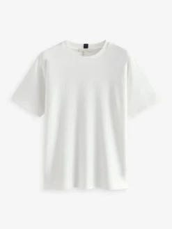 Next White Heavyweight Short Sleeve Crew Neck T-Shirt