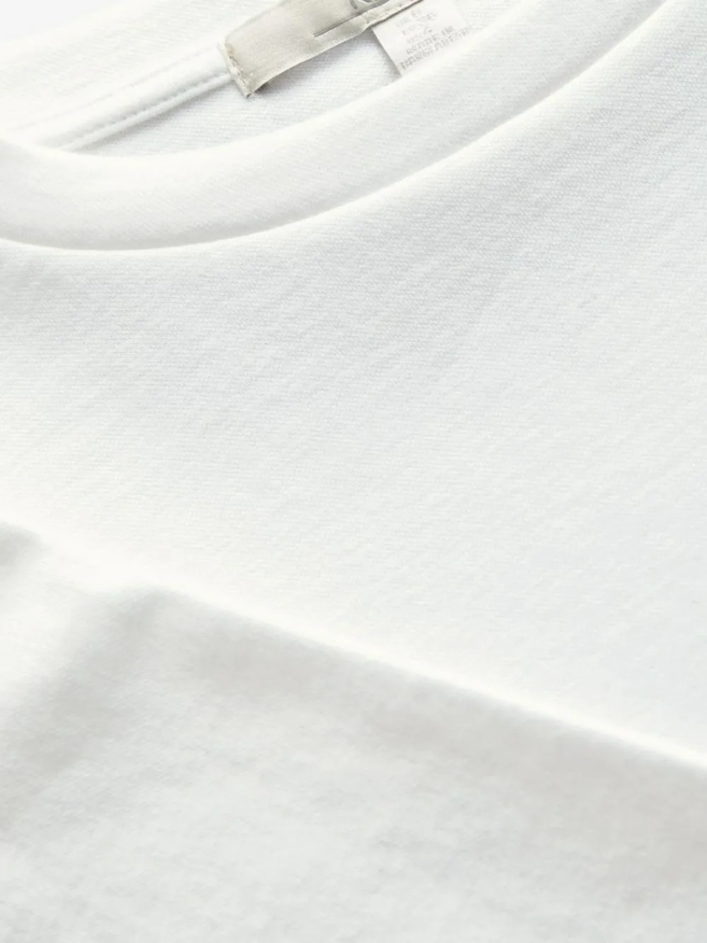 Next White Heavyweight Short Sleeve Crew Neck T-Shirt